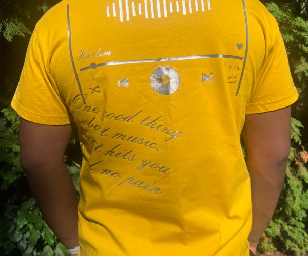 Harlem Leaks Music Graphic T (Yellow)